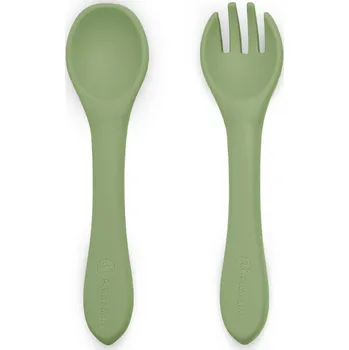 dětský talíř Petite & Mars Příbor silikonový Take & Match 6 m+ Sweet Pea