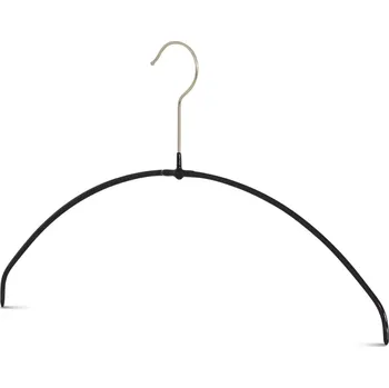 Ramínko MAWA kovové ramínko ECONOMIC LIGHT, tenké, protiskluzové, 40 cm, černé, 10 ks