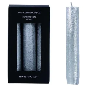 Svíčka Stolní svíčky stříbrné krátké