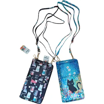 Kabelka Kabelka s kočičím motivem ve dvou designech, Barvy: Černá s barevnými kočkami