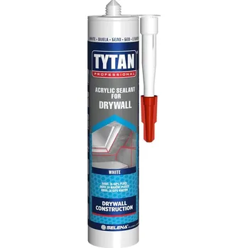 Tmel TYTAN elastický tmel na sádrokarton bílý 280 ml Bílá