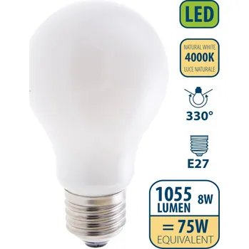 Žárovka VELAMP OPAL FILAMENT žárovka 8W, E27, 4000K