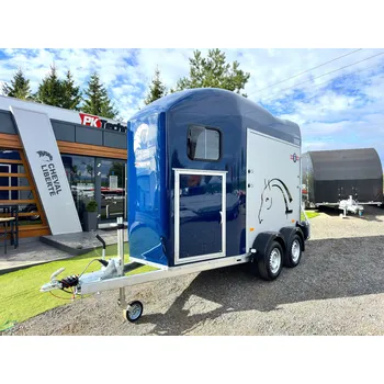 Přívěs pro přepravu koně a skotu Přívěs pro koně CHEVAL LIBERTE ORIGINS ONE ALU®, MODRÝ, sedlovna