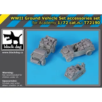 Plastikový model Blackdog 1/72 WWII Ground Vehicle Set accessories set (for Academy)