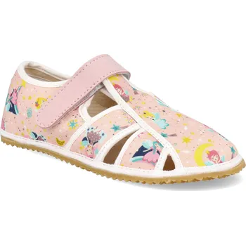 Dívčí bačkory Barefoot dětské přezůvky Jonap - Home růžová víla Velikost: 26
