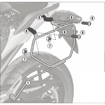 Zavazadlo na motocykl Kappa Montážní kit HONDA NC 700 X / 750 X / 750 X DCT (12-15)