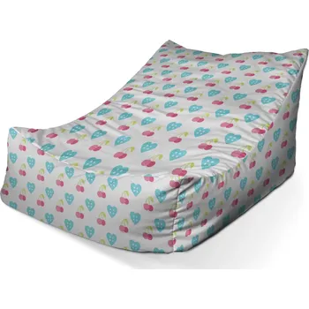 Sedací pytel Sablio Sedací vak Lounge Třešně a srdce - 80 x 95 x 50 cm
