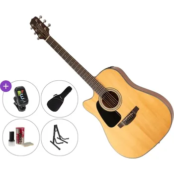 Elektroakustická kytara Takamine GD30CELH-NAT SET 2 Natural Elektroakustická kytara Dreadnought