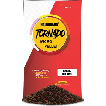 Nástraha Haldorádó Pelety Tornado Smoke Micro Pellet 400g Red Devil