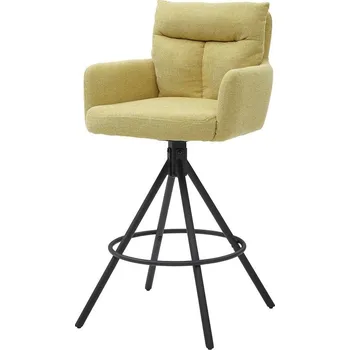 Barová židle Barová otočná židle Sofia žlutá