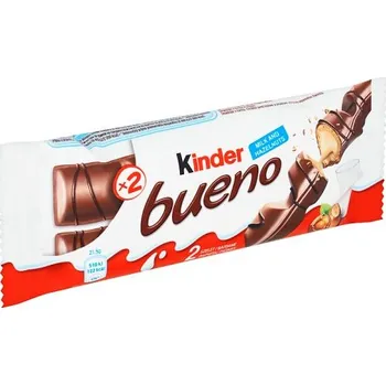 Cukrovinka Kinder Bueno Oplatka s čokoládovou polevou a mléčnou lískooříškovou náplní 2 x 21,5g