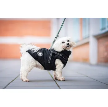 Obleček pro psa Vsepropejska Filip obleček pro psa na zip Barva: Černá, Délka zad (cm): 22, Obvod hrudníku: 26 - 29 cm