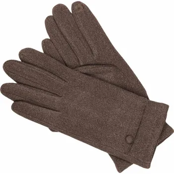 Rukavice Dámské rukavice okrasný lem hnědé 9002086-8