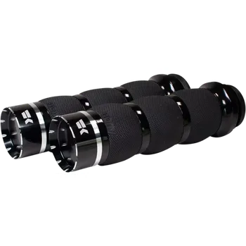 Řídítka Motocyklové gripy / rukojeti na řidítka motorky KHROME WERKS GRIPS AIR CUSHION TRACER ČERNÉ 500110 (pro řidítka o průměru 25,4 mm (1"), uzavřené konce gripů )
