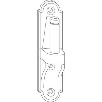 Okno MACO RUSTICO deskový držák/hák BLR fix, Š=25 mm, odstup háku/čepu 15 mm (57098)