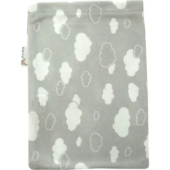 ESITO | Žínka bavlna úplet Jersey Obláček šedá - obláček šedá / 19 x 14 cm