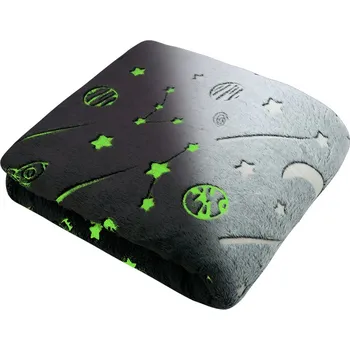 Dětská deka Svítící deka VESMÍR šedá