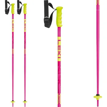 Sjezdová hůlka Lyžařské hole LEKI Swtch Pink Neon Yellow Růžová 120 cm