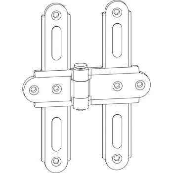 MACO RUSTICO střed.křížový závěs, poloha drážky 0-25mm, vzdál.25mm,černá (14312)