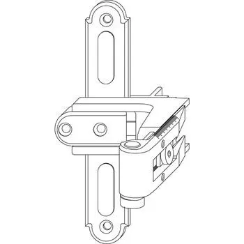 MACO RUSTICO křížový závěs BLR zalomený, nastavitelný, vel. 1, černý (56966)