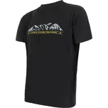 Pánské tričko SENSOR Merino Active PT Mountains černá L