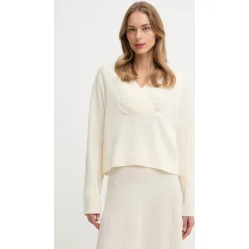 Dámské oblečení Svetr s příměsí vlny United Colors of Benetton 1444D403H béžová 01X, vel. S