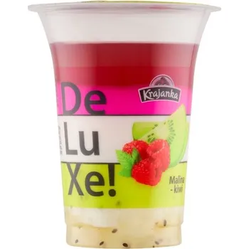 Krajanka DeLuXe! Jogurt smetanový malina-kiwi 150g