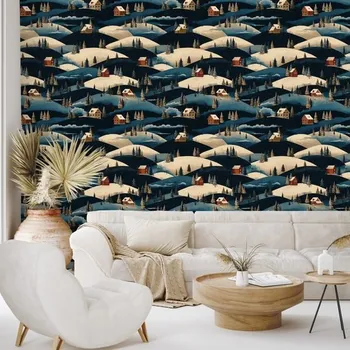 Tapeta Dovido Samolepící tapeta zimní vesnice v horách