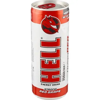 Energetický nápoj Hell Red Grape Strong energetický nápoj 250ml