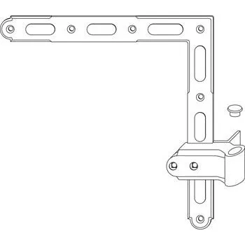Příslušenství k oknu MACO RUSTICO rohové závěsy MV lícované, ploché, nenastavitelné, černý (14048)