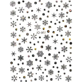 Samolepky na nehty - Sněhové vločky holo JO-907