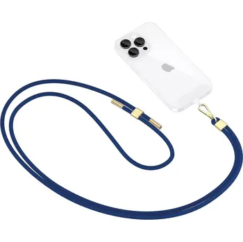 Tech-Protect C2S ROPE CROSSBODY Šňůrka / popruh na telefon - Tmavě modrá / zlatá