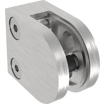 Zábradlí ECONOMY držák skla pro hranatou trubku, oblý, pro sklo bez plechu, nerez V2A