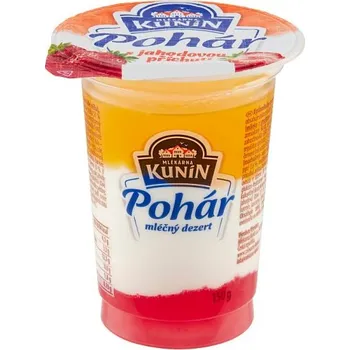 Mlékárna Kunín Pohár mléčný dezert s jahodovou příchutí 150g
