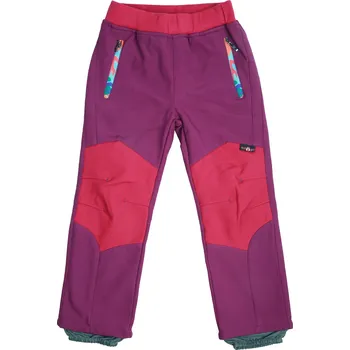Dívčí kalhoty Dívčí zateplené softshellové kalhoty fialové WOLF B2091 Velikost: 92