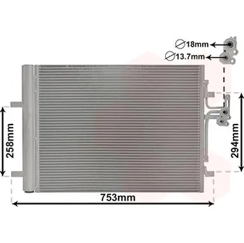 Ventilátor topení a klimatizace Kondenzátor klimatizace VAN WEZEL 59005161