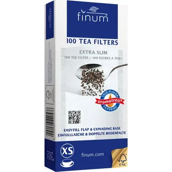 Sítko na čaj Papírové filtry na čaj FINUM Extra Slim 100ks