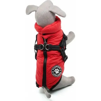 Obleček pro psa Vsepropejska Filip obleček pro psa na zip Barva: Červená, Délka zad (cm): 22, Obvod hrudníku: 26 - 29 cm