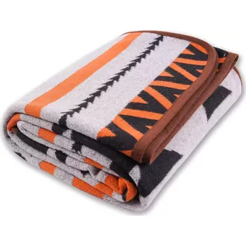 deka Vlněná, luxusní merino deka PuTian 160x220cm, varianty: Šedá indiánský vzor