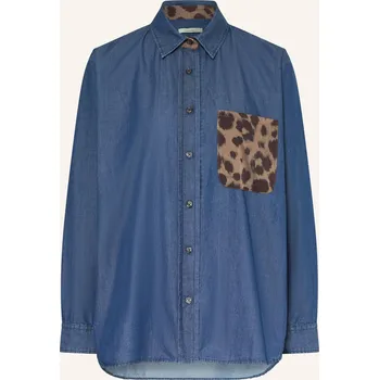 Dámská halenka Lilienfels Dámská Džínová Košile, tmavě modrá, 42