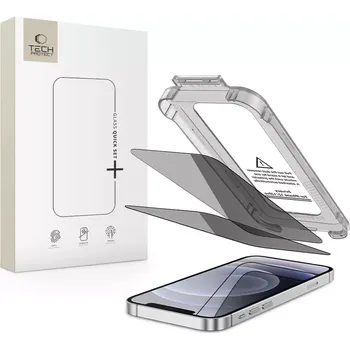 Tech-Protect Quick Set+ 2-Pack Tvrzená skla na iPhone 12 / 12 Pro privacy