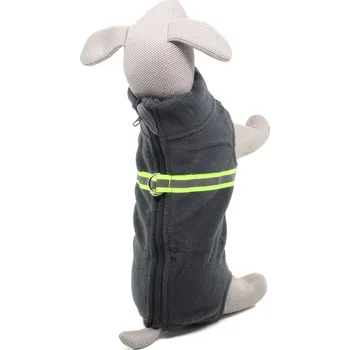 Obleček pro psa Vsepropejska_2 Fleezy fleecová mikina pro psa Barva: Šedá, Délka zad (cm): 24-25, Obvod hrudníku: 32 - 38 cm