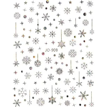 Samolepky na nehty - Sněhové vločky holo JO-908