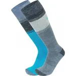 EISBAR Ski Comfort 2 Pack Light Grey/Turquoise - 39-42