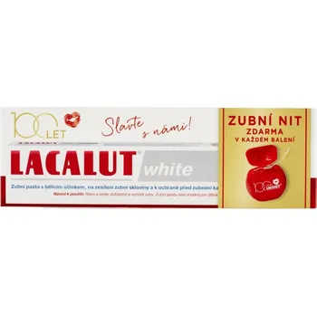 zubní pasta Lacalut White zubní pasta 75 ml + dentální niť