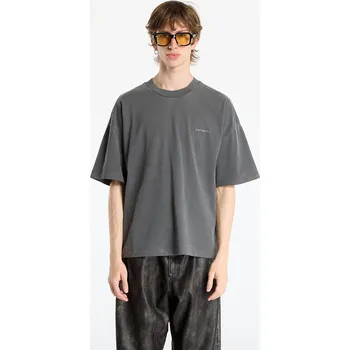 Pánské tričko Tričko Carhartt WIP S/S Benton T-Shirt UNISEX Graphite Garment Dyed L