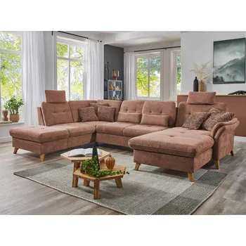 Sedací souprava Rohová sedací souprava do tvaru U s nastavitelnou hloubkou sedáku HEDEN Levý roh