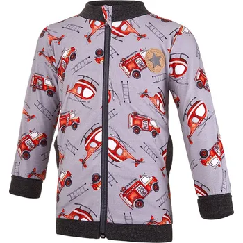 Mikina podšitá Outlast® - šedá hasiči/pruh bílošedý melír 122