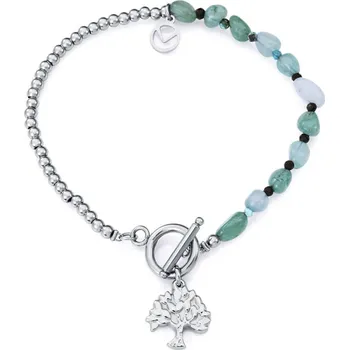 Náramek Viceroy Dámský ocelový náramek s apatitem a tyrkysem Kiss 14199P01000 + 2 měsíce na vrácení zboží