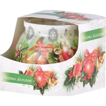 Svíčka Svíčka sklo dekor vonná 80 x 72mm - Christmas - Vánoce